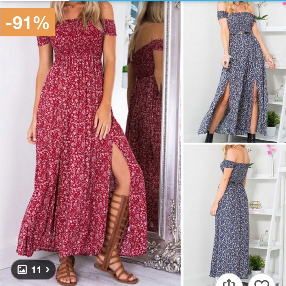 Off the Shoulder Maxi Dress